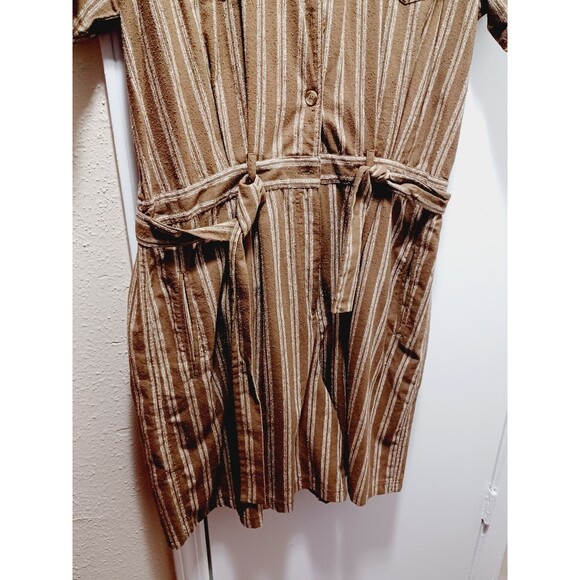 Silk Exchange 100% Silk Washable Silk Striped Romper  Women's Size 24 - Picture 4 of 13
